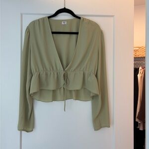 Aritzia Sunday Best V-Neck Blouse